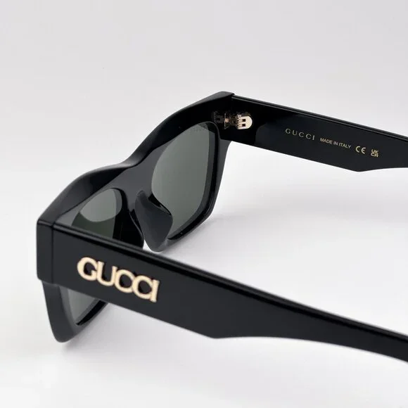 Gucci Sunglasses – Black Acetate Square Frame with Grey  display picture 2